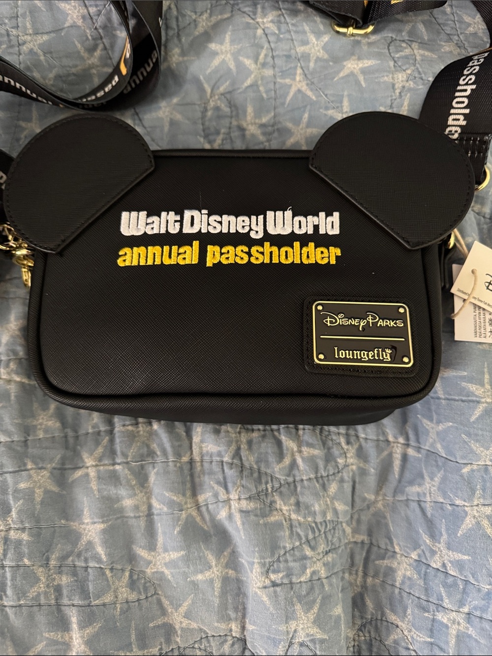 HTF New Walt Disney World Annual Passholder Loungefly Crossbody with Mickey Ears - Picture 3 of 10